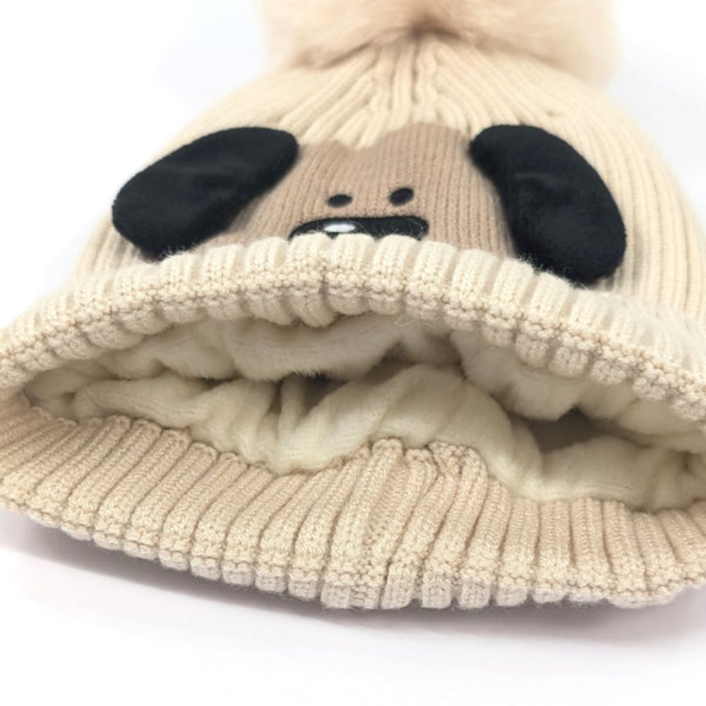 Black Ginger Drew the Dog Hat (4-8yrs) - Cream
