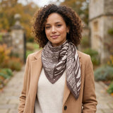 Black Ginger Erreka - Soft Square Scarf (90x90cm) - Chocolate Animal Print