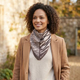 Black Ginger Erreka - Soft Square Scarf (90x90cm) - Chocolate Animal Print