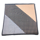 Black Ginger Tarnos - Large Triangle Scarf (135x135cm) - Porcelain Navy