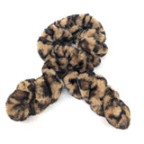 Black Ginger Faux Fur Corkscrew Collar - Animal Brown