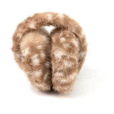 Black Ginger Faux Fur Deer Print Ear Muffs