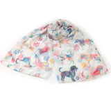 Black Ginger Floral Dogs Scarf (70x180cm) - Exclusive Design
