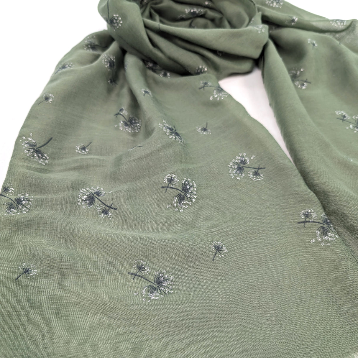 Black Ginger Kawat Dandelion Scarf - Sage Green