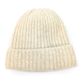 Black Ginger Knitted Beanie Hat - Cream