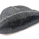 Black Ginger Knitted Beanie Hat - Grey