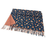 Black Ginger Gold Leaf Pashmina Style Scarf (70x180cm) - Exclusive Design