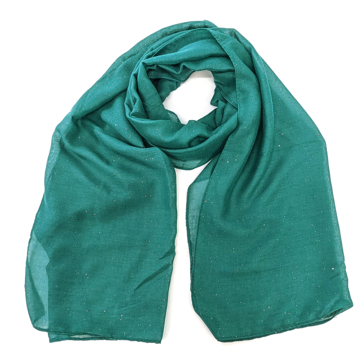 Black Ginger Viano Sparkle Scarf - Rainforest Green
