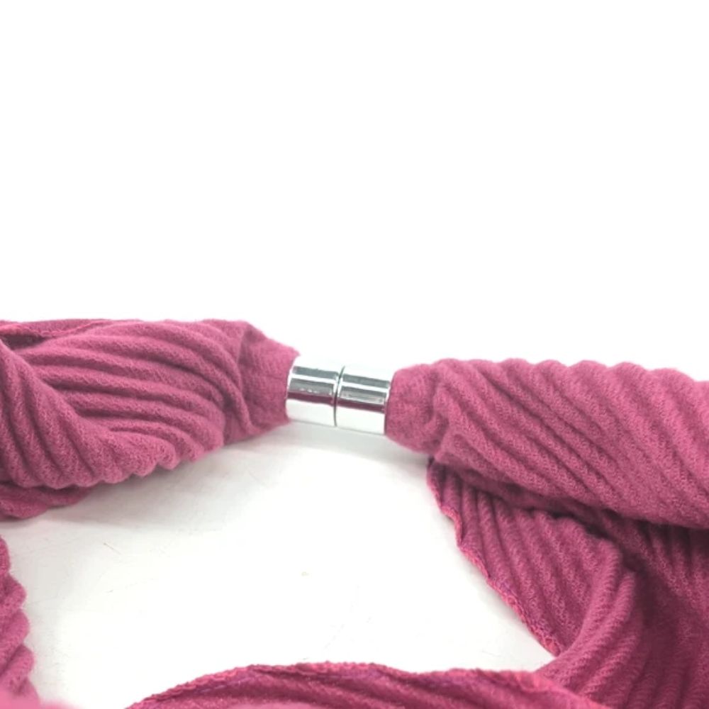 Black Ginger Magnetic Scarf - Petra - Dark Pink