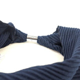 Black Ginger Magnetic Scarf - Petra - Navy Blue