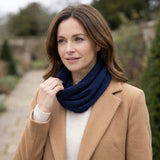 Black Ginger Magnetic Scarf - Petra - Navy Blue