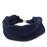Black Ginger Magnetic Scarf - Petra - Navy Blue