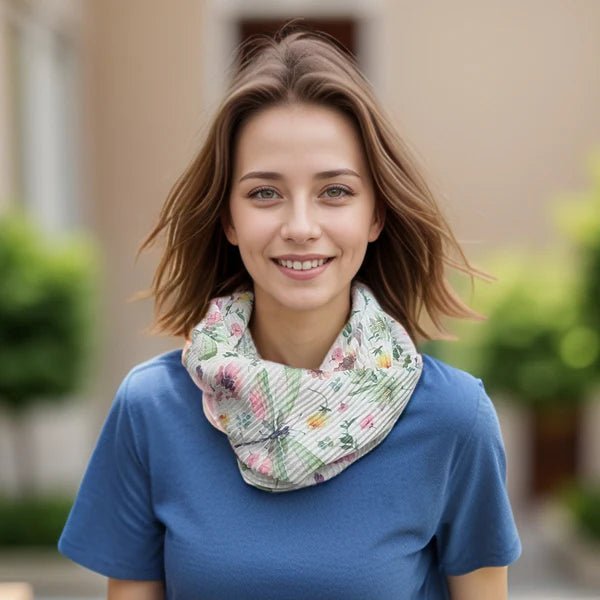 Black Ginger Pastel Dragonfly Magnetic Neck Scarf - Old Railway Line Garden Centre