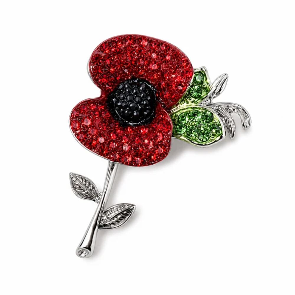 Black Ginger Brooch, Hat & Scarf Pin - Perfect Poppy