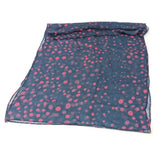 Black Ginger Pink Polka Dot Scarf (70x180cm) - Exclusive Design
