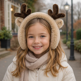Black Ginger Reindeer Headband/Ear Muffs