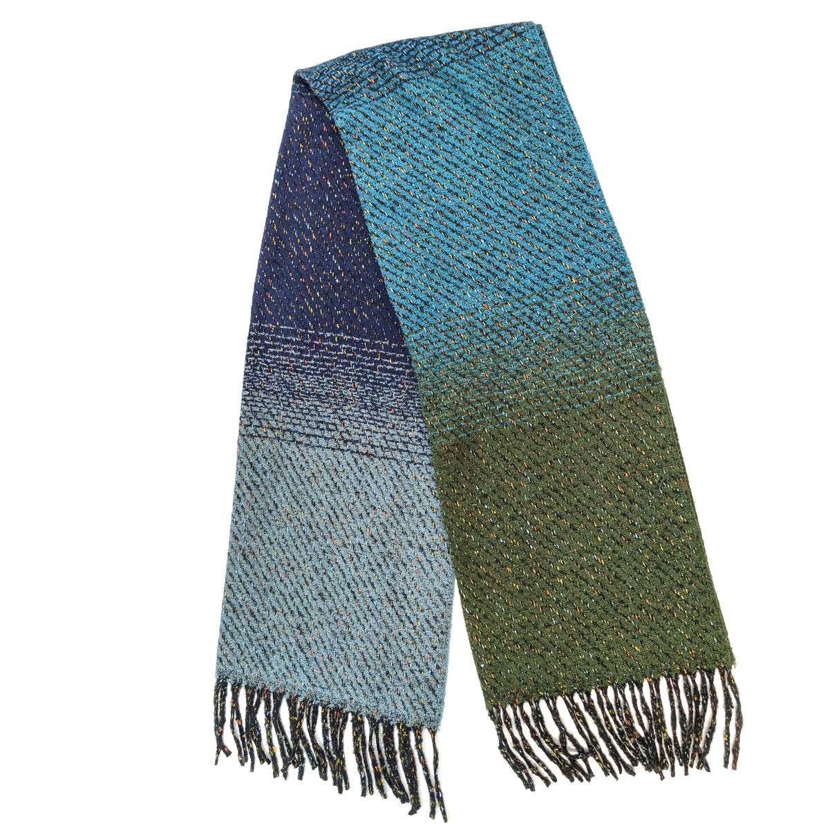 Black Ginger Sabe Speckled Thick Scarf - Blue/Green