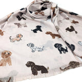 Black Ginger Lacarre - Animal Print Cats Scarf (70x180cm) - Dark Red