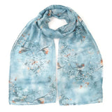 Black Ginger Snowy Robin Scarf (50x180cm) - Exclusive Design