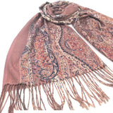Black Ginger Sutar - Paisley Sparkling Scarf (70x180cm) - Pink