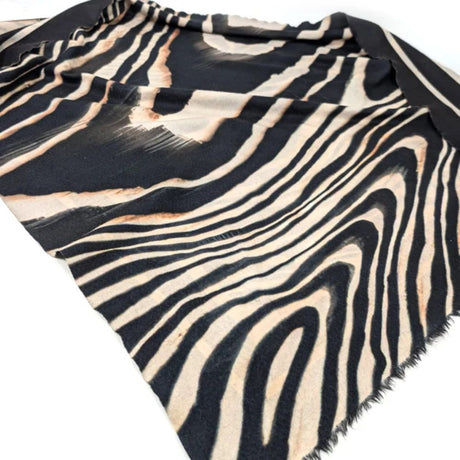 Black Ginger Tarnos - Large Triangle Scarf (135x135cm) - Black Zebra