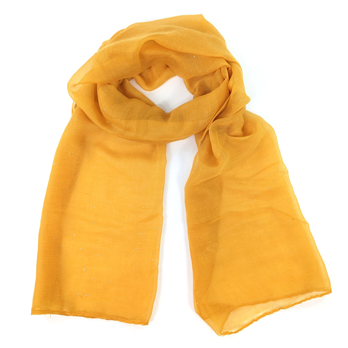 Black Ginger Viano Sparkle Scarf - Mustard