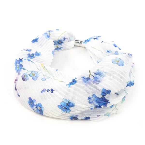 Black Ginger White Forget - Me - Not Magnetic Scarf - Old Railway Line Garden Centre