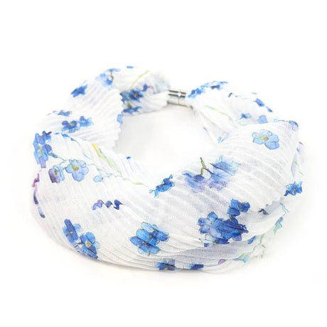 Black Ginger White Forget - Me - Not Magnetic Scarf - Old Railway Line Garden Centre