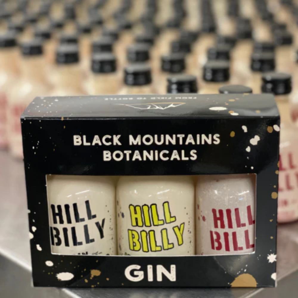 Black Mountains Botanicals Hill Billy Trio Of Gins Gift Pack - Old Railway Line Garden Centre