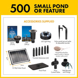 Blagdon Liberty Solar 500 Pond Pump with LED Light - Old Railway Line Garden Centre