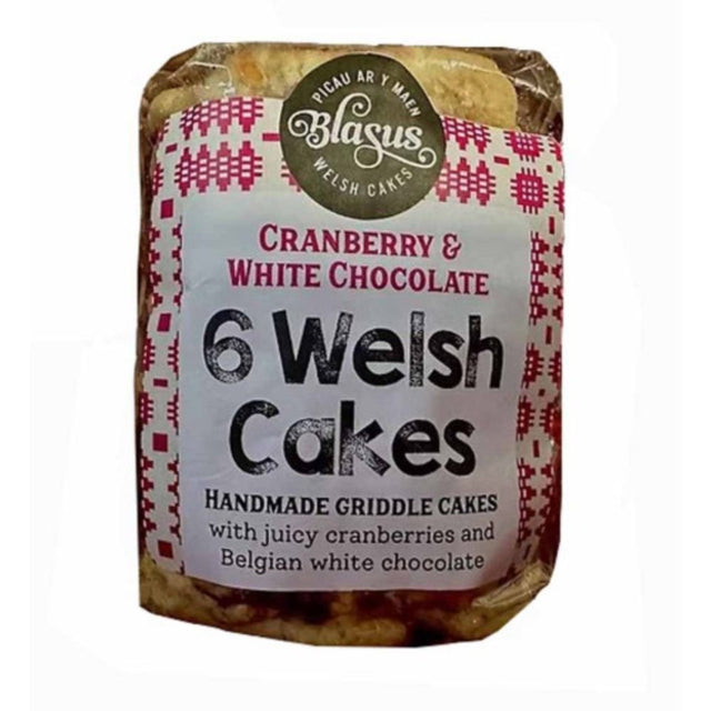 Blasus Welshcakes Cranberry & White Chocolate Pack of 6 Welshcakes - Old Railway Line Garden Centre