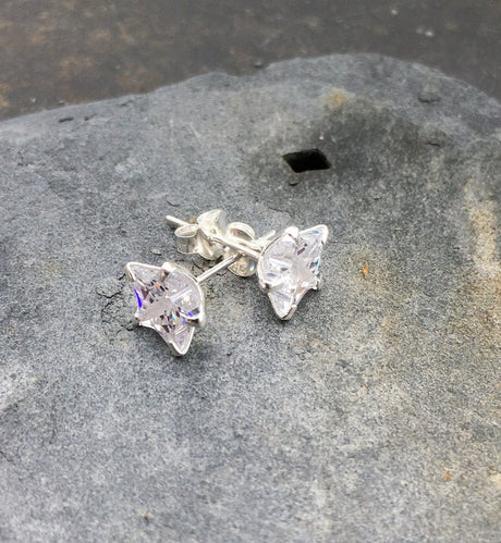 Blue Lily 8mm Cubic Zirconia Crystal Star Stud Earring - S236B - Old Railway Line Garden Centre