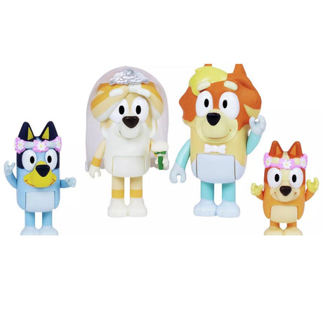 Bluey S10 Wedding Time 4 Pack Figure Set
