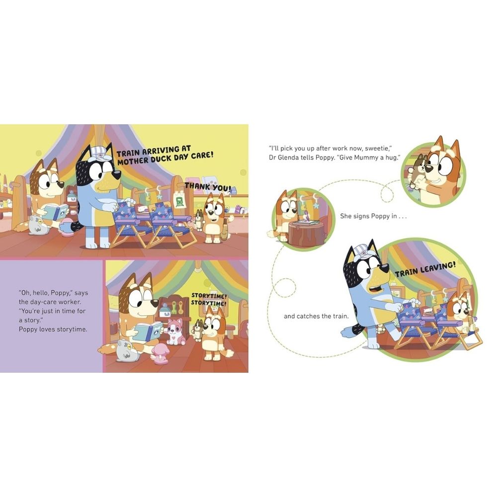 Bluey Trains Paperback Children's Book