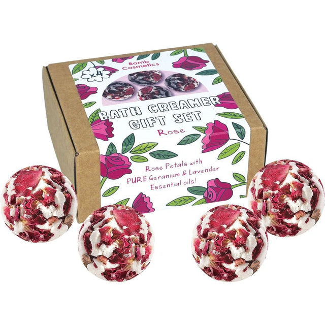 Bomb Cosmetics Rose Bath Creamer Gift Set - Old Railway Line Garden Centre