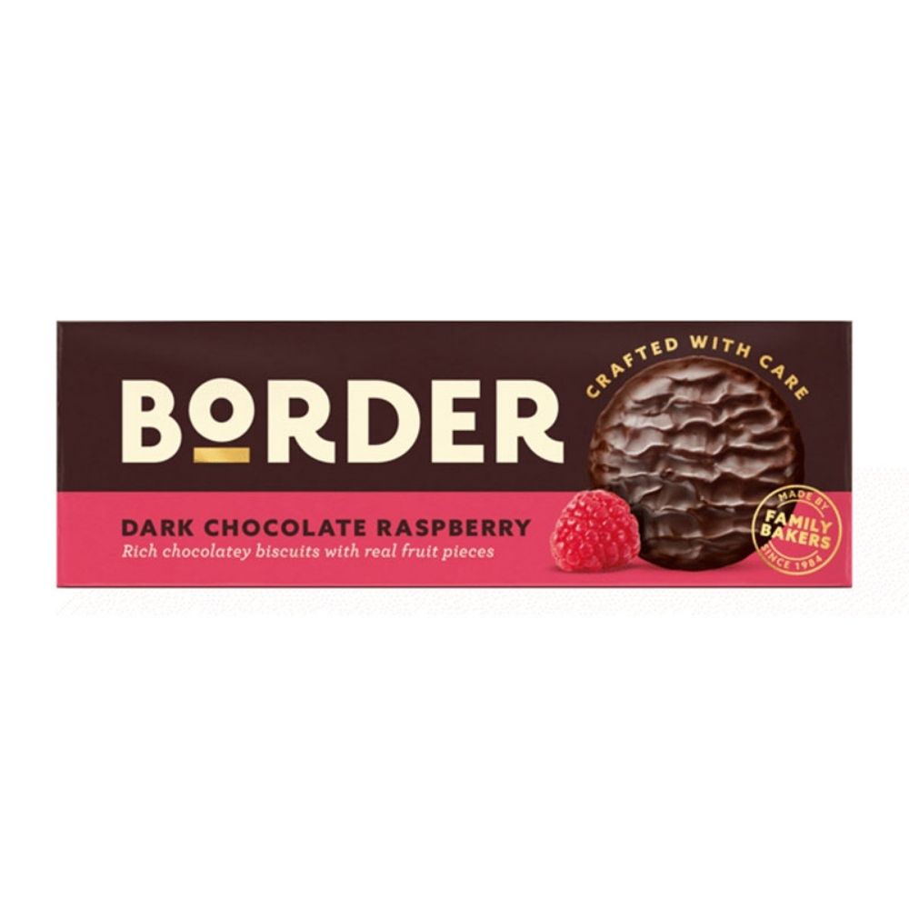 Border 150g Dark Chocolate & Raspberry Biscuits