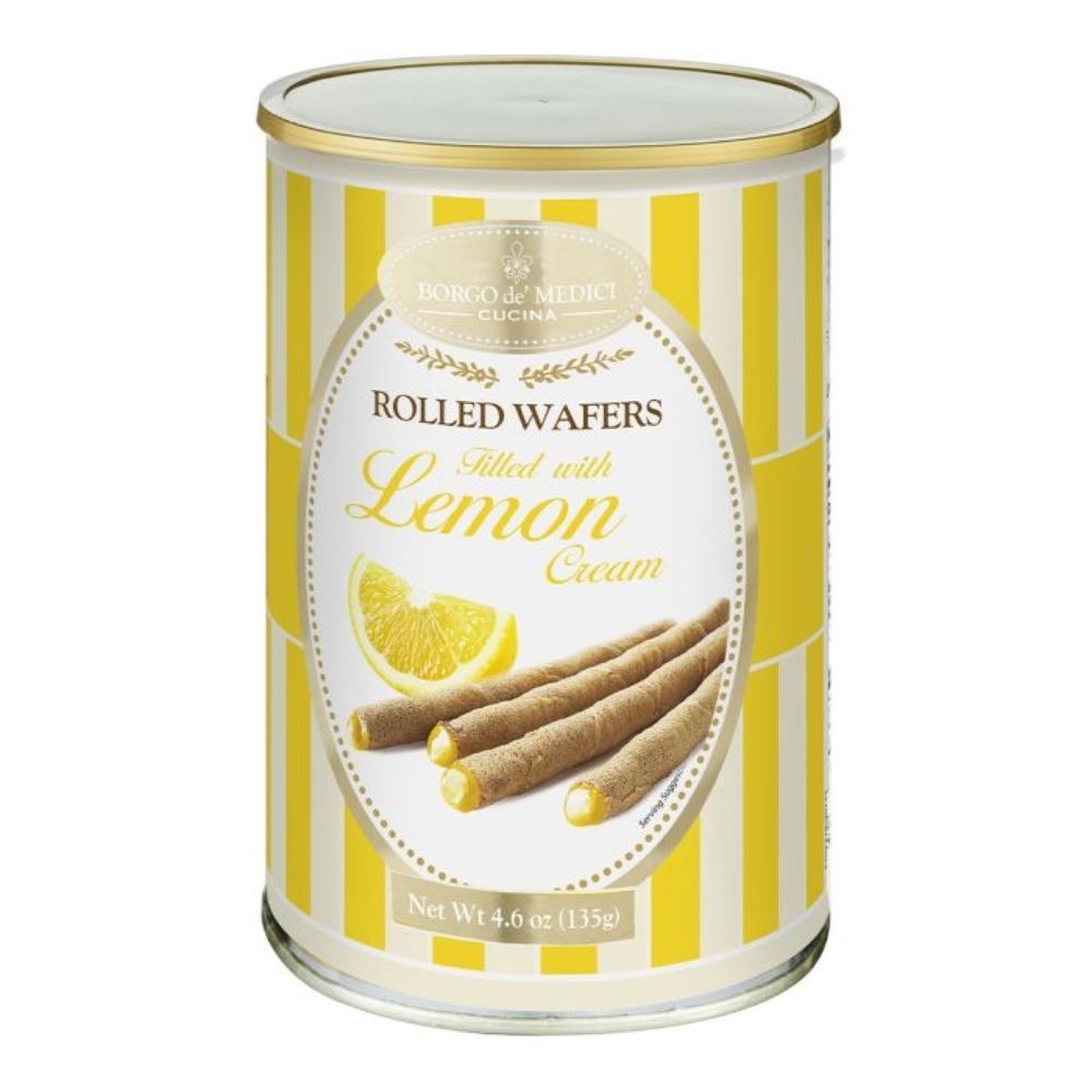 Borgo de Medici 135g Lemon Rolled Wafers