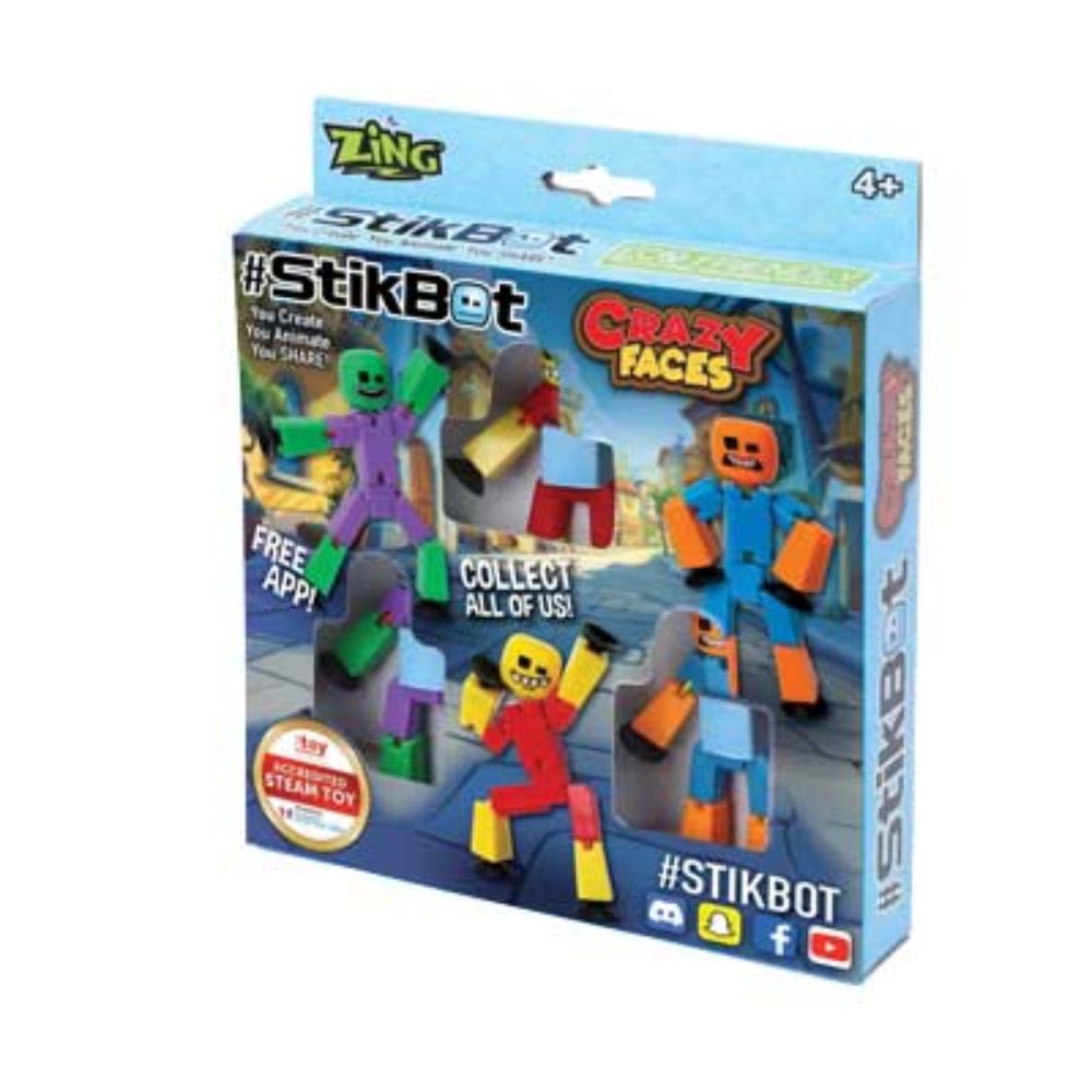 Brainstorm Stikbot Crazy Faces Pack