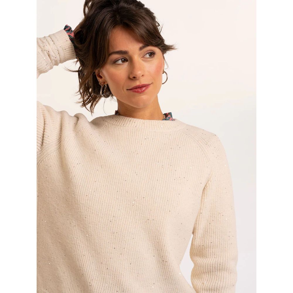 Brakeburn Alfhild Sparkle Knitted Jumper - Cream