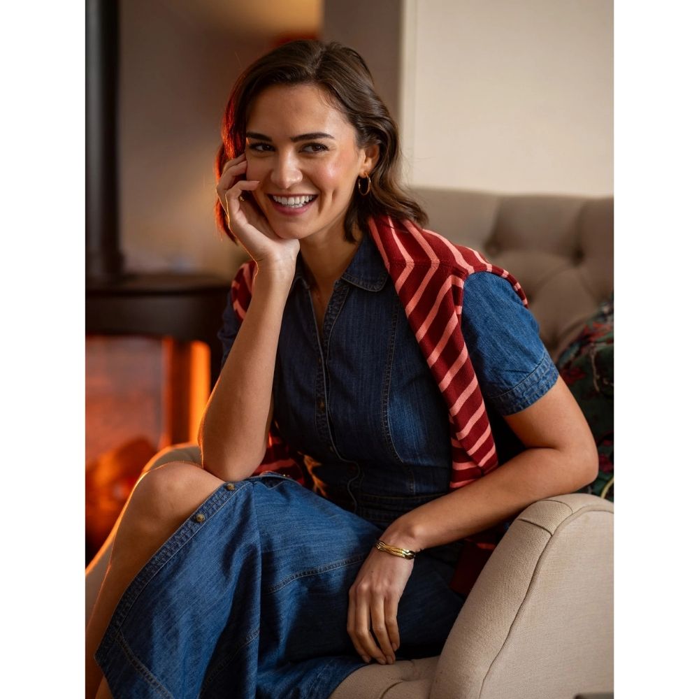 Brakeburn Apple Denim Maxi Dress - Blue