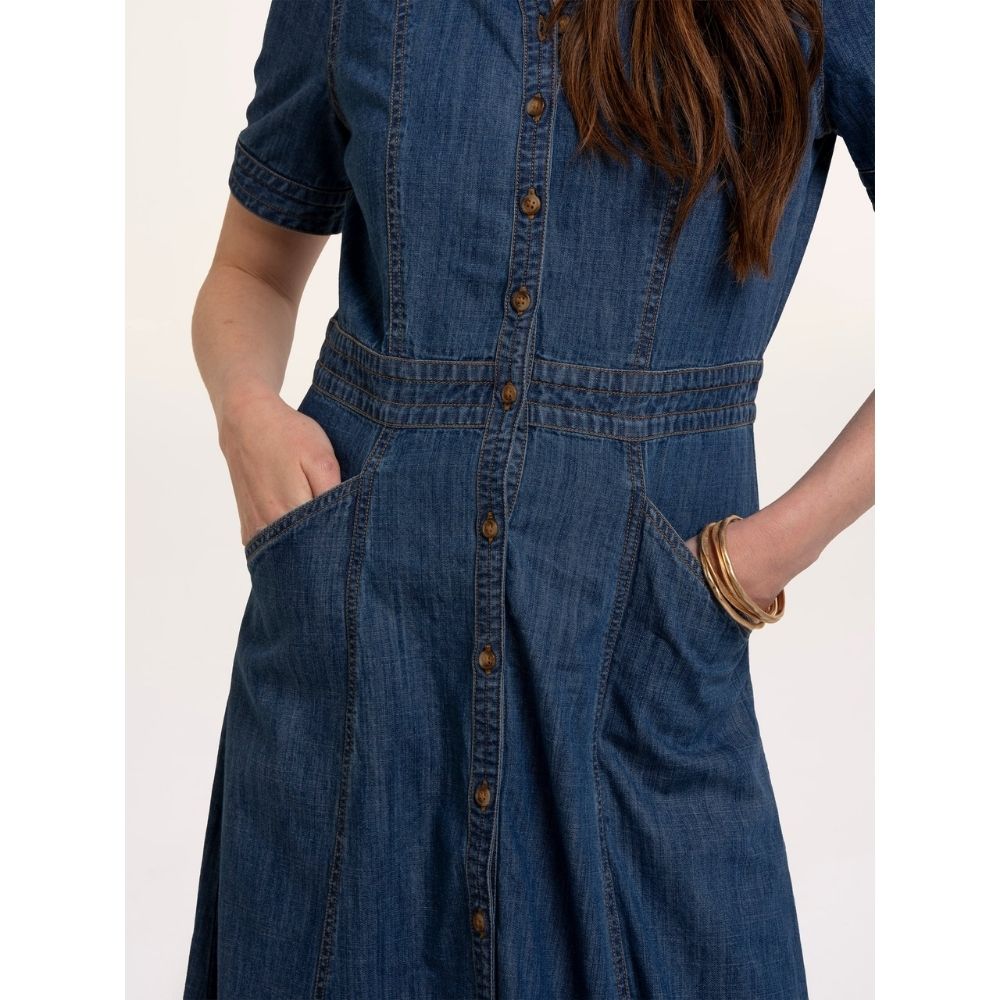 Brakeburn Apple Denim Maxi Dress - Blue