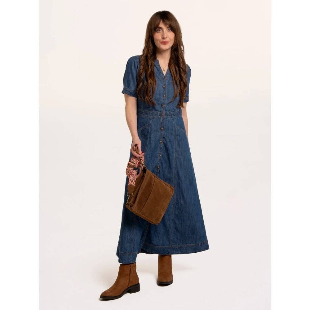 Brakeburn Apple Denim Maxi Dress - Blue