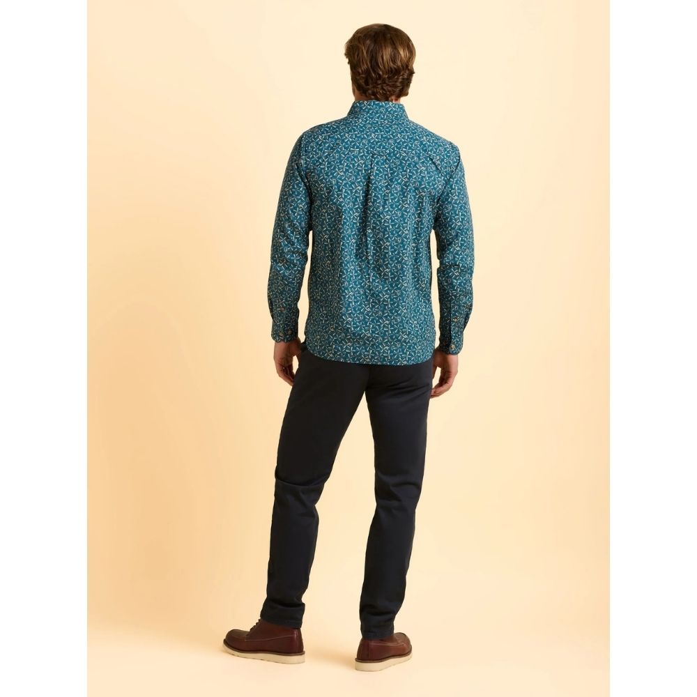 Brakeburn Benbecula Printed Men's Shirt - Teal