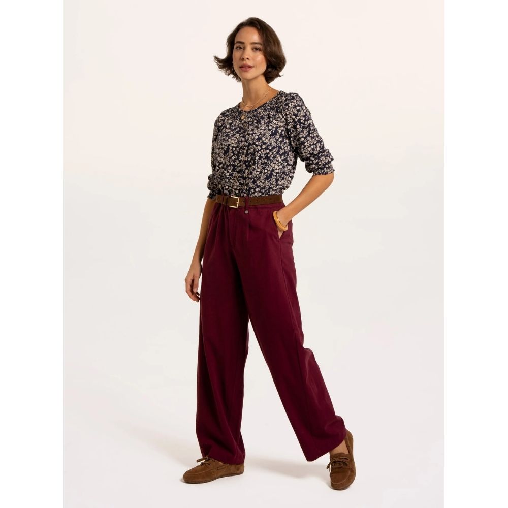 Brakeburn Brielle Printed 3/4 Sleeve T-Shirt - Navy