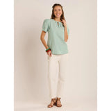 Brakeburn Bruni Stripe Blouse - Green