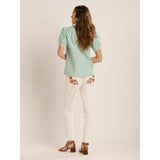 Brakeburn Bruni Stripe Blouse - Green