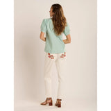 Brakeburn Bruni Stripe Blouse - Green - Old Railway Line Garden Centre
