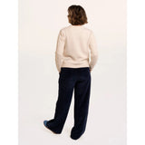 Brakeburn Dahlia Cable Knitted Crew Neck Jumper - Cream