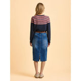 Brakeburn Deepwater Fairisle Women's Cardigan - Navy