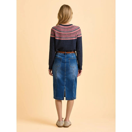 Brakeburn Deepwater Fairisle Women's Cardigan - Navy